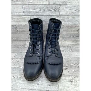 Ariat Women's Leather Roper Boots Blue Lace Up Work‎ Western Ankle Booties